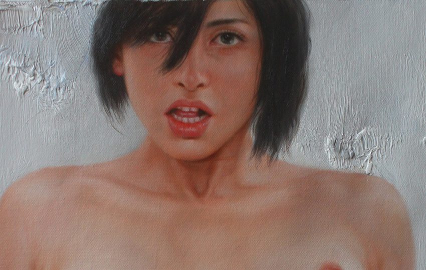 female figurative oil painting hand-painted