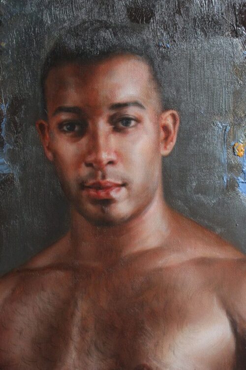 male nude art original oil on canvas