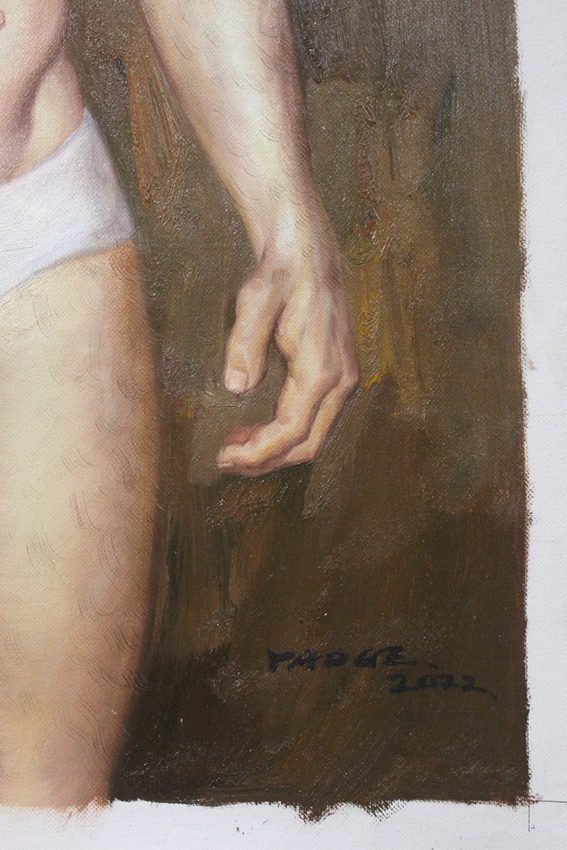 Male nude oil painting handsome men hand-painted 24"x 36" - by | Dongyeearts | Hand-Painted Oil on Canvas & Limited Art Prints male nude oil painting handsome men hand-painted