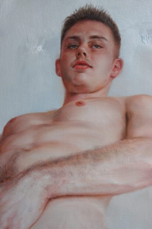 male nude art original oil painting 100% hand-painted artwork
