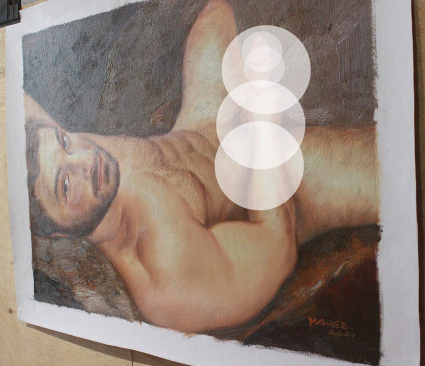 Male nude artwork original oil painting on canvas lying men 16"x24" - by | Dongyeearts | Hand-Painted Oil on Canvas & Limited Art Prints male nude artwork original oil painting on canvas lying men