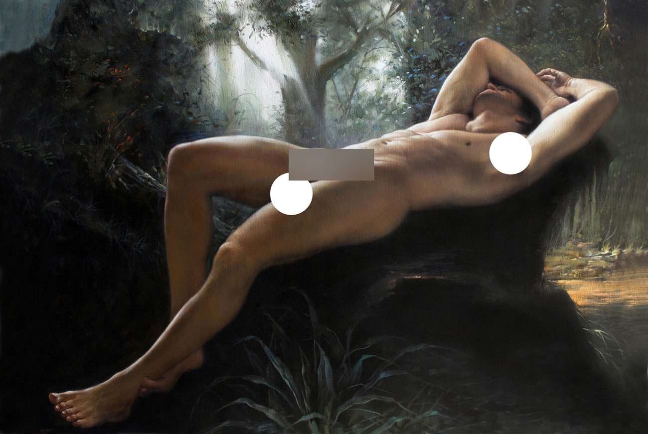 male nude canvas prints painting for home wall Decor