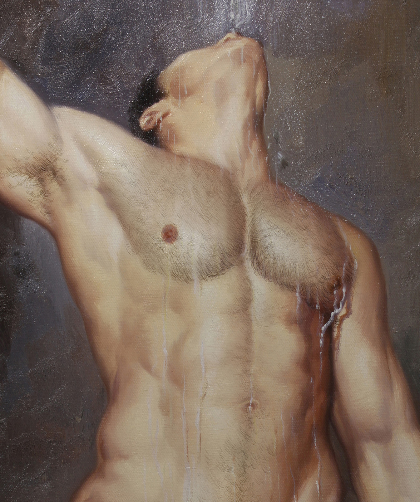 original male nude canvas print portrait bathing men artwork