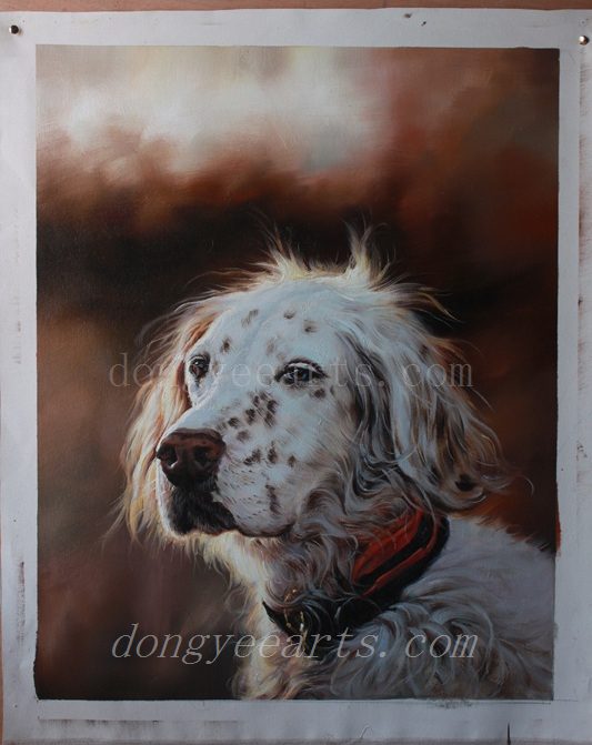 custom pet portrait oil painting from your photo dog