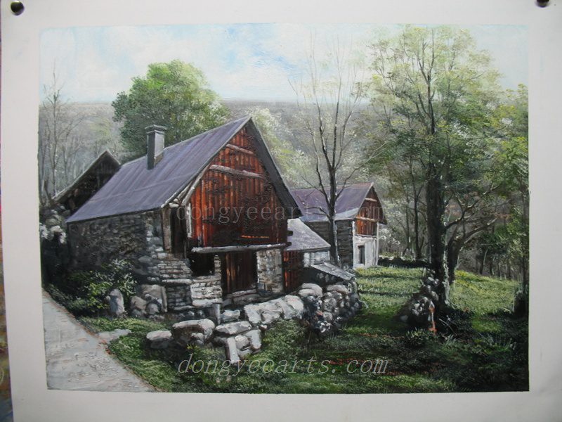 custom house portrait oil painting from photo