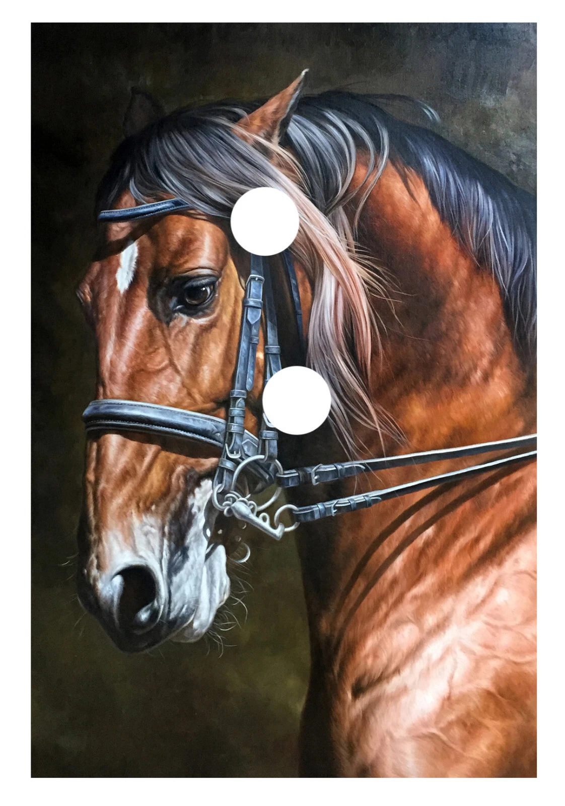 Original canvas transfer adds hand paint animal painting precious horses wall art prints Decor