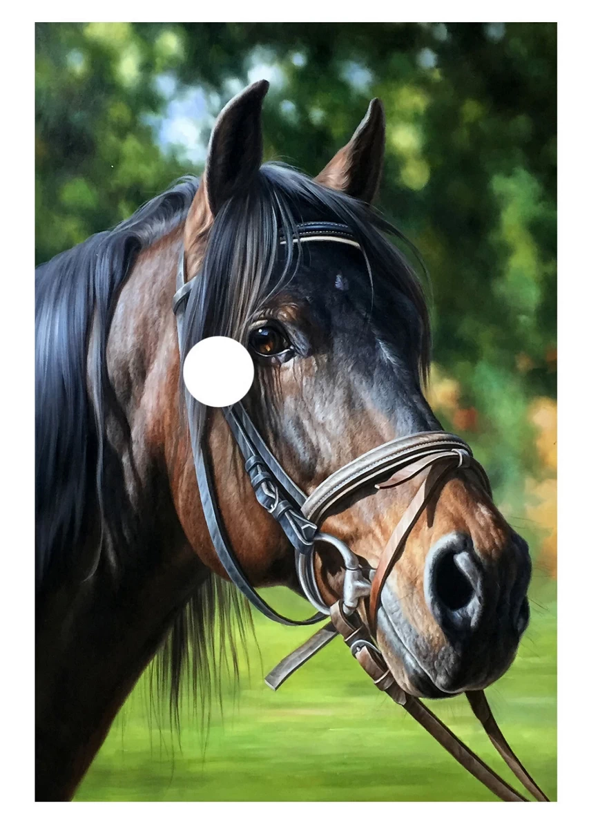 Precious horse portrait original canvas transfer adds hand paint wall art prints Decor