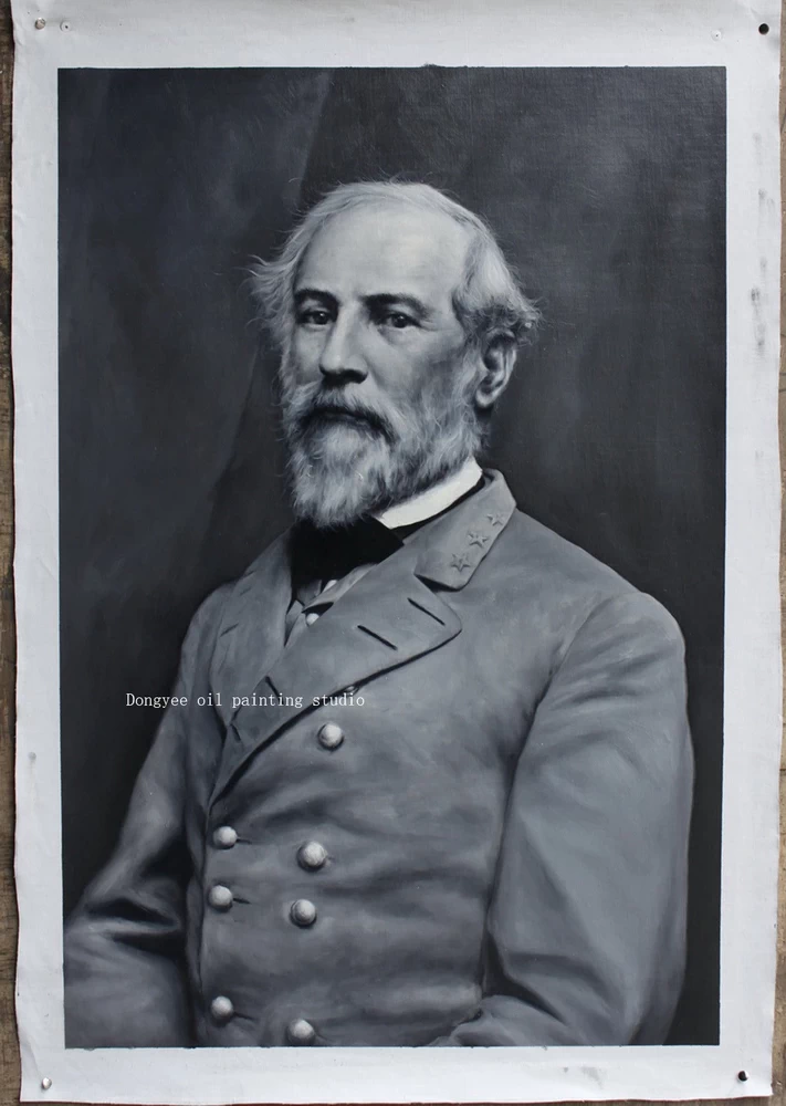 Portrait of Confederate General Robert E. Lee oil on canvas 61x91cm