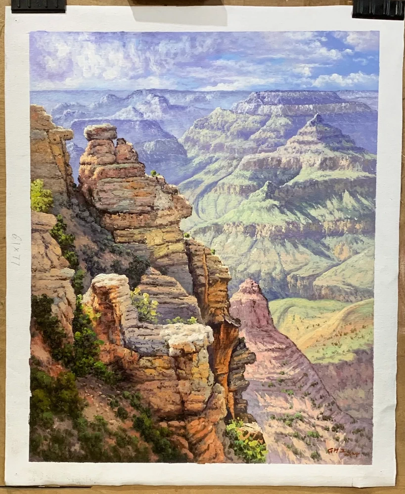 Reproduction Gunnar Widforss Grand Canyon landscape 24"x30"