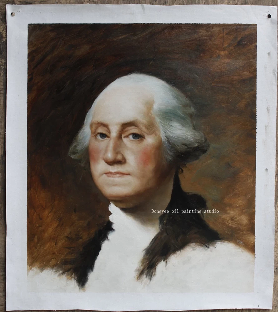portrait George Washington Repro old master oil painting on canvas 20"x24"