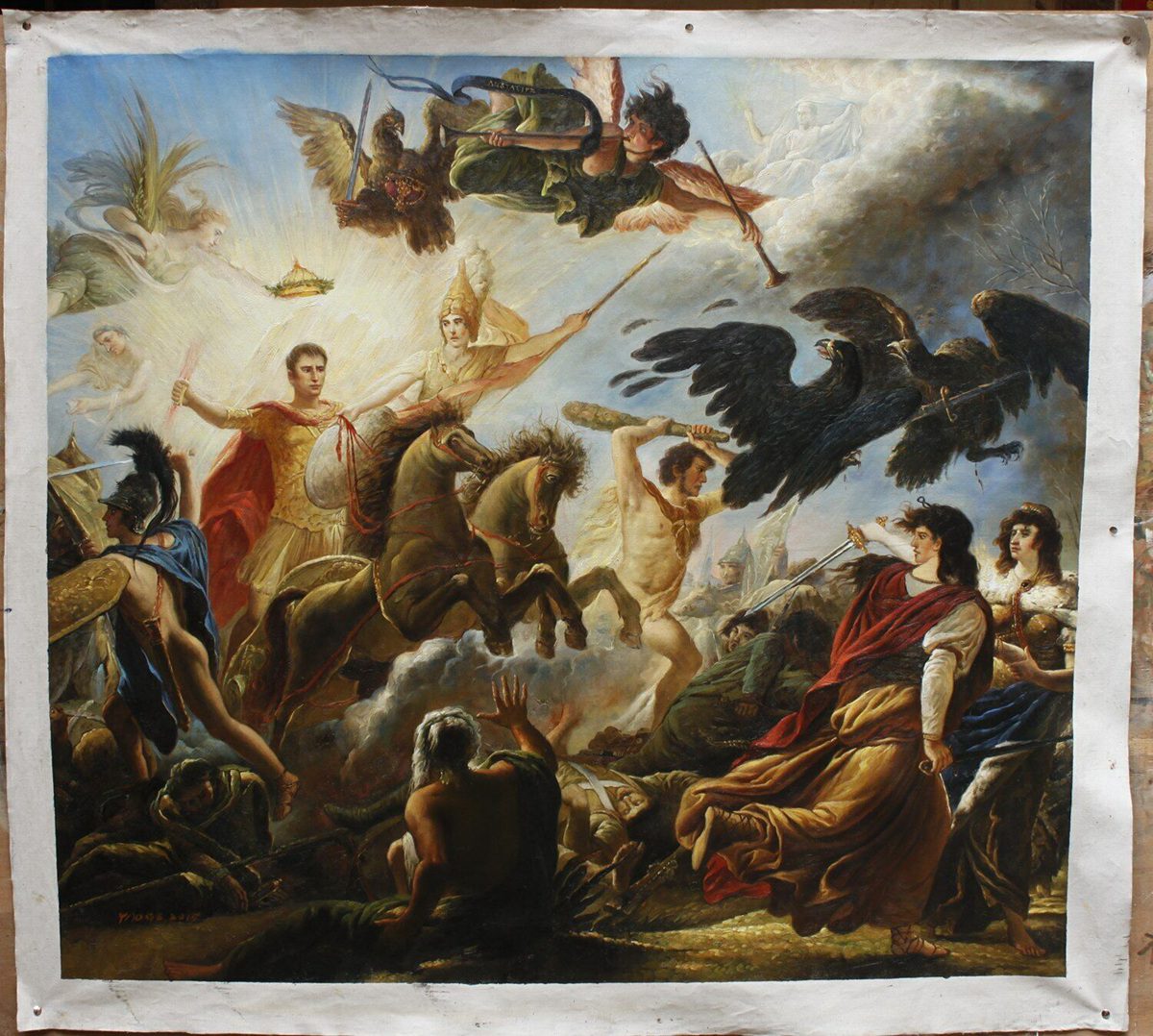 The Battle of Austerlitz.reproduction,42x46inches on canvas