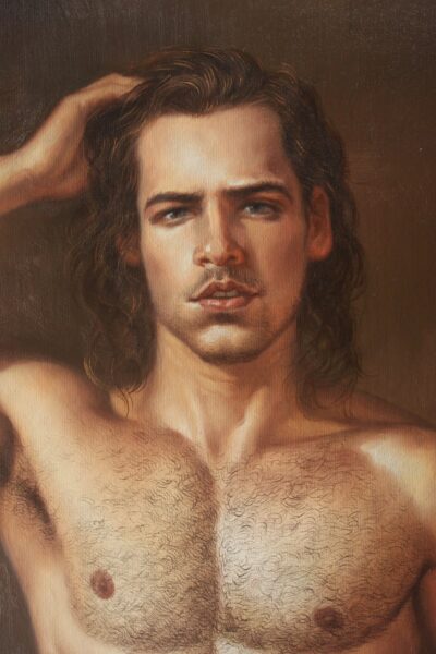 male nude artwork original oil on canvas