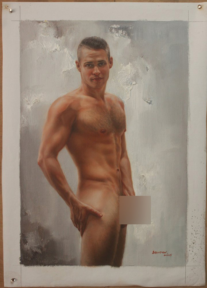 Original Male Nude Art Oil Painting on Canvas 16"x24" - by | Dongyeearts | Hand-Painted Oil on Canvas & Limited Art Prints original male nude art
