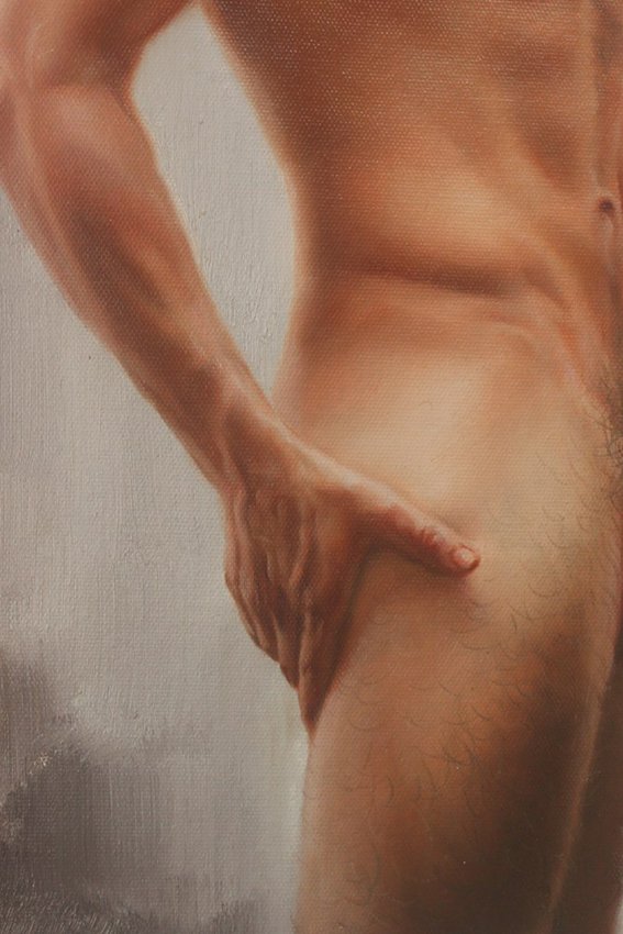 Original Male Nude Art Oil Painting on Canvas 16"x24" - by | Dongyeearts | Hand-Painted Oil on Canvas & Limited Art Prints original male nude art