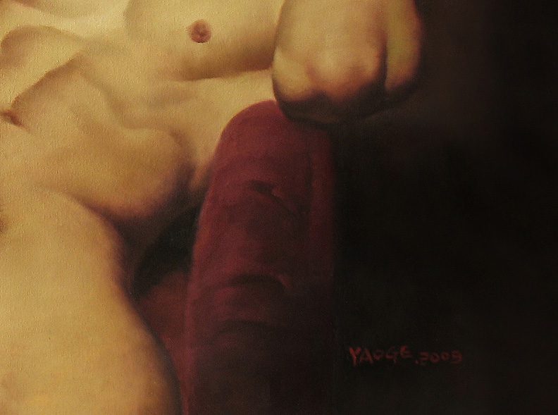 Vintage Portrait David Male Nude Canvas Print DongyeeArts #06 - by | Dongyeearts | Hand-Painted Oil on Canvas & Limited Art Prints vintage male nude canvas transfer from original oil painting part 1