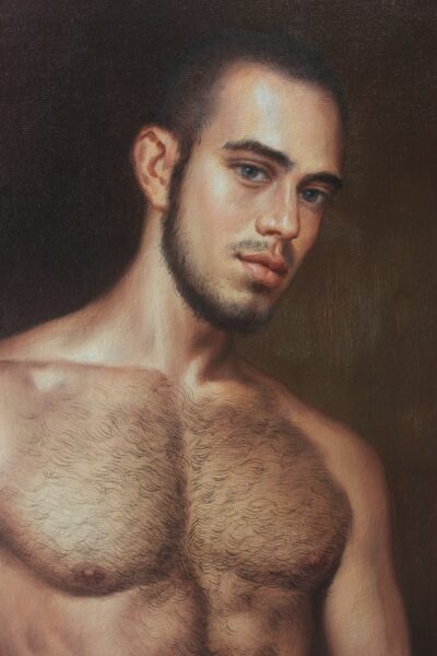 contemporary male figurative oil painting