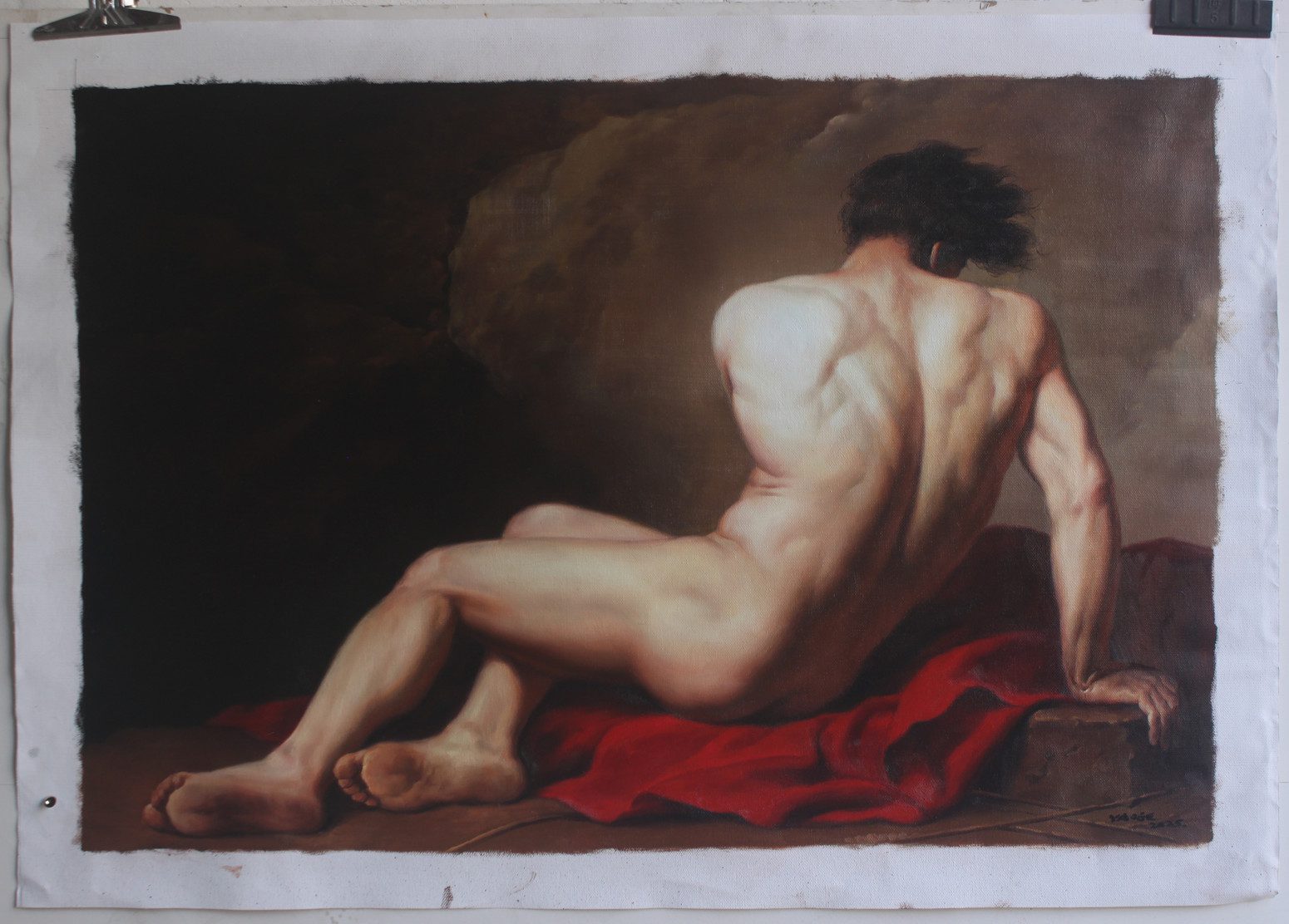 Discover Oil on canvas Jacques Louis David Male Nude known as Patroclus art sale 24″x36″ from Dongyeearts.