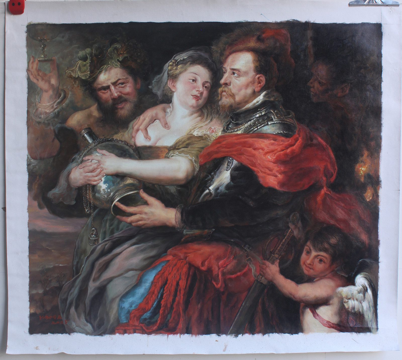 Art sale Peter Paul Rubens Venus and Mars (1635) Repro oil on canvas 28″x32″ ,100% hand-painted oil painting on canvas exactly as described.