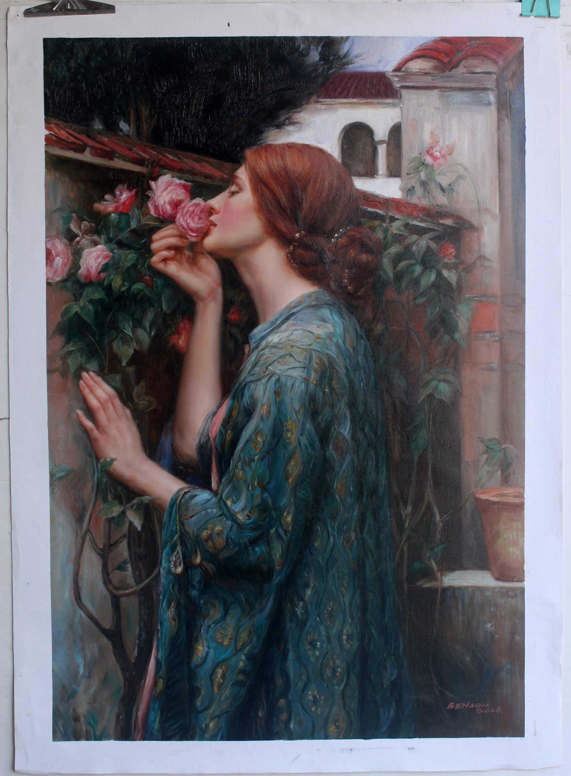Discover John William Waterhouse the soul of the rose 24″x36″ reproduction oil on canvas from Dongyeearts，100% hand-painted exactly as described.