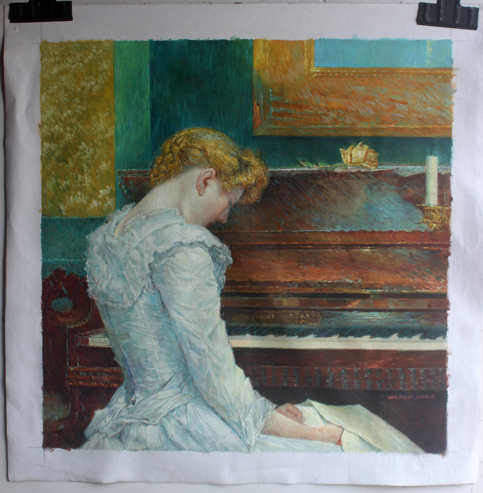 Childe Hassam the Sonata reproduction oil on canvas