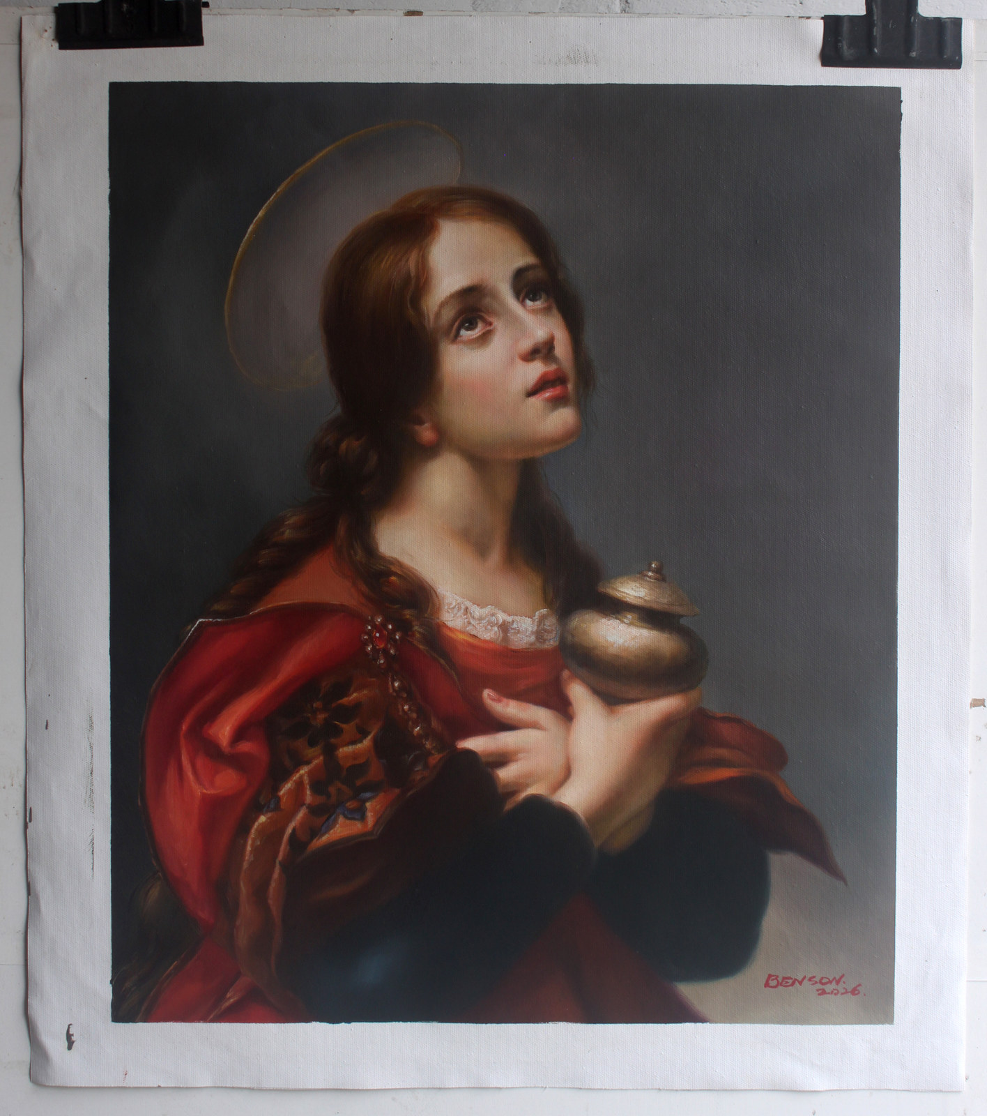 Custom reproduction Carlo Dolci Saint Mary Magdalene oil on canvas