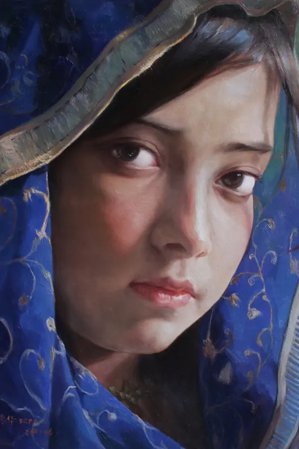 children portraits original oil on canvas