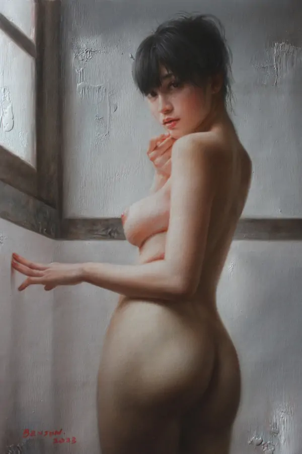 original female nude art oil on canvas