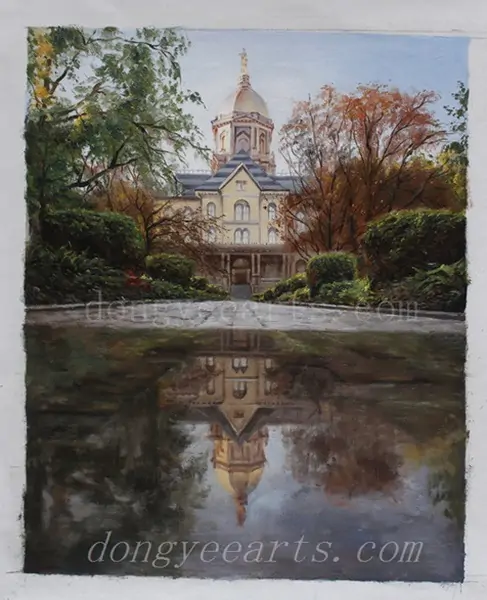 hand painted house portrait canvas artwork