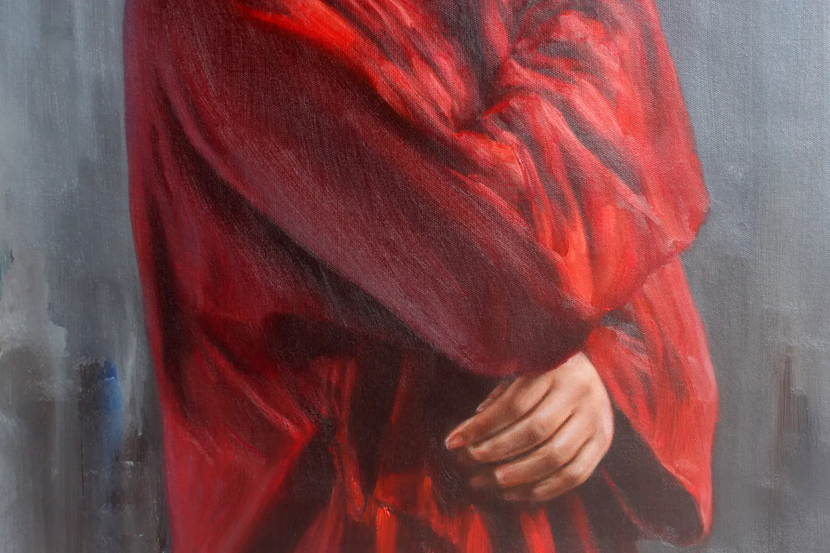 Asian Beauty Oil Painting Portrait Girl Original Oil on Canvas 24"x36" - by | Dongyeearts | Hand-Painted Oil on Canvas & Limited Art Prints Close-up of Asian beauty oil painting portrait girl original oil on canvas
