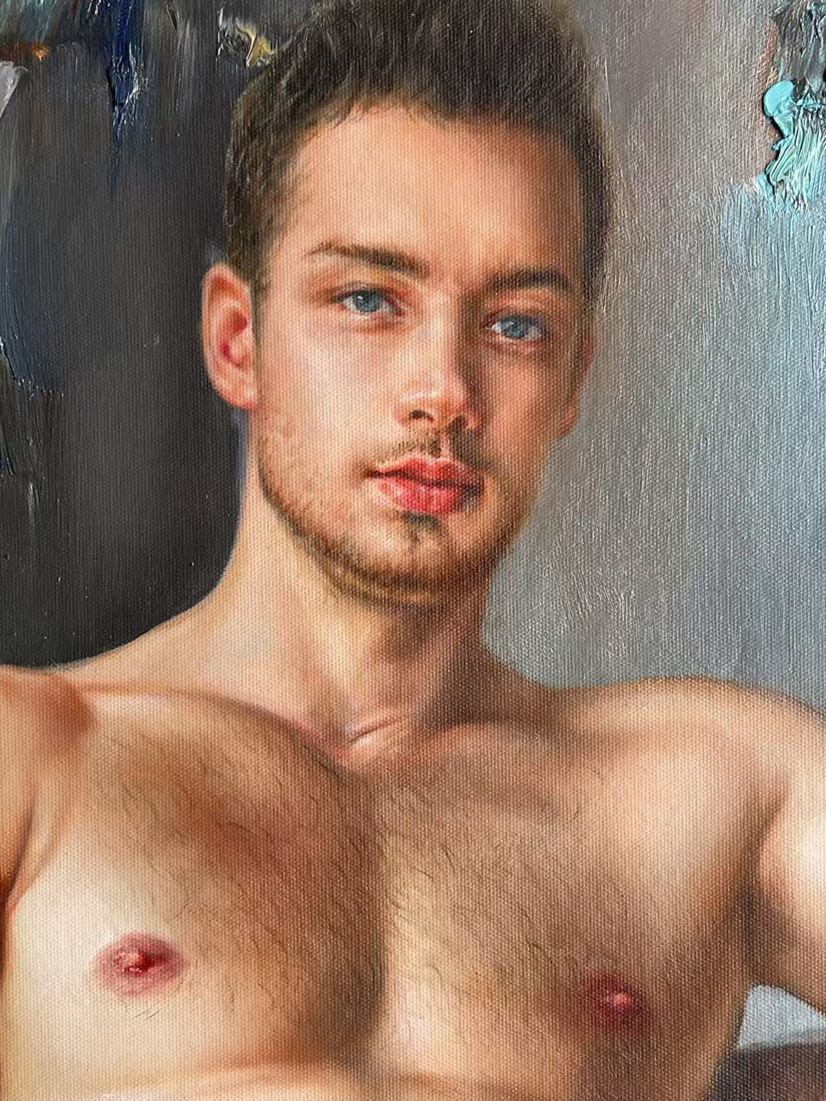 gay art painting male nude original oil painting on canvas