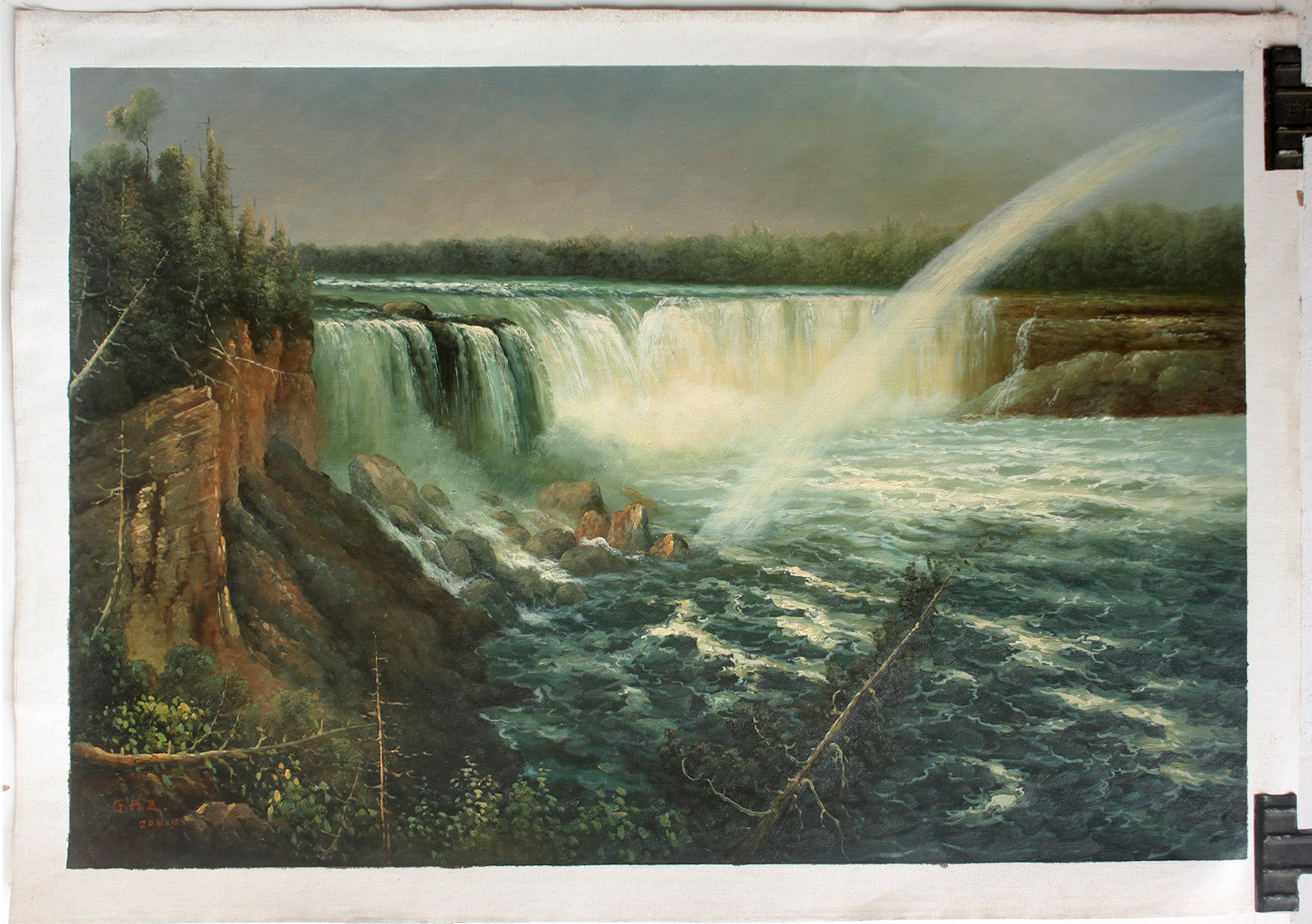 Niagara falls oil painting